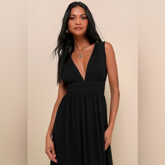 LULU’S Heavenly Hues Black Maxi Dress - Picture 3 of 5